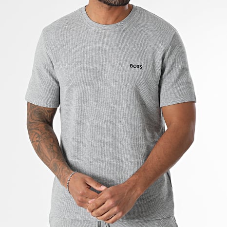 BOSS - Ensemble Tee Shirt Et Short Jogging Waffle 50535891 50535884 Gris